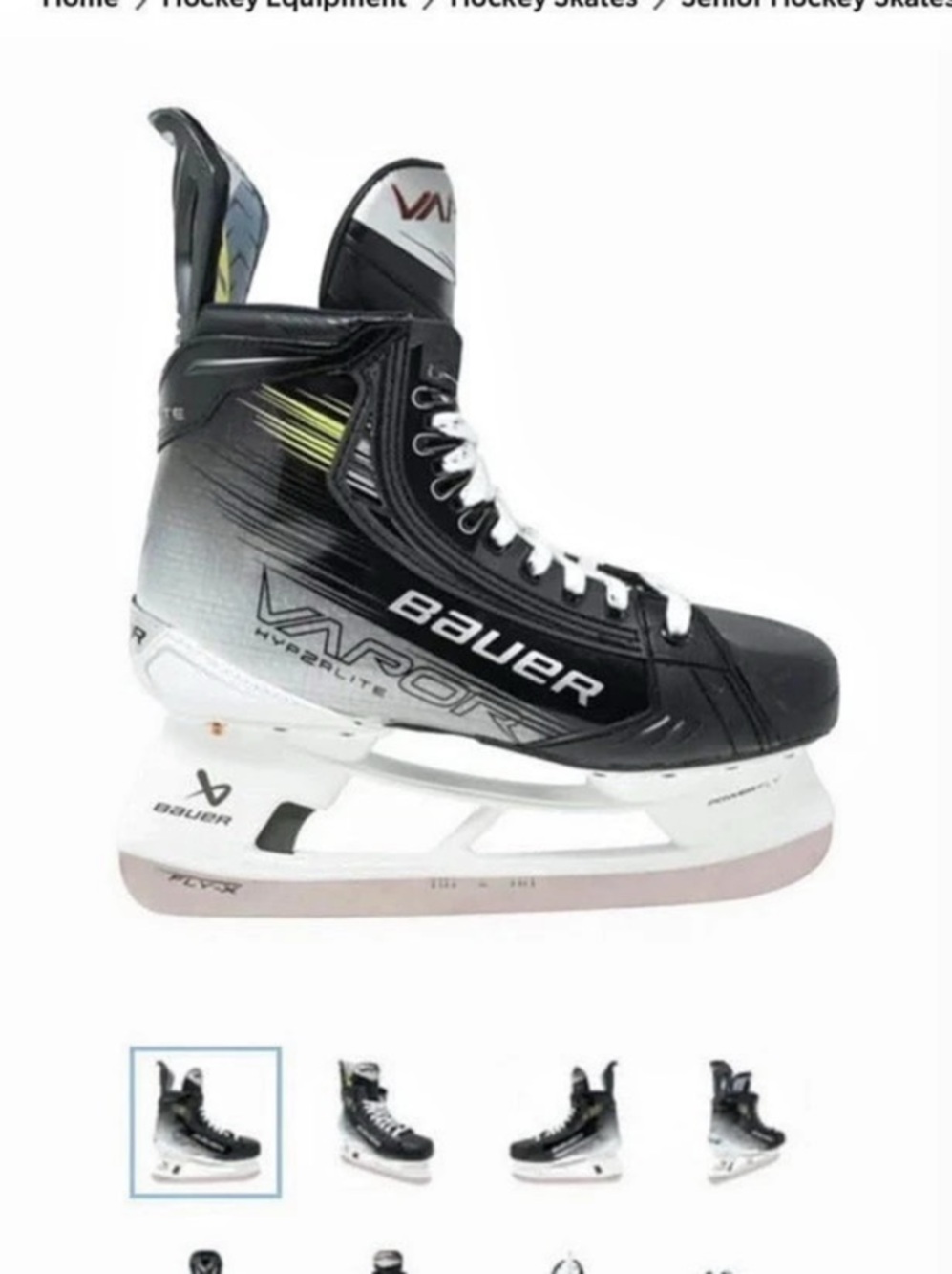 Bauer Vapor Hyperlite 2 Ice Hockey Skates Black & White